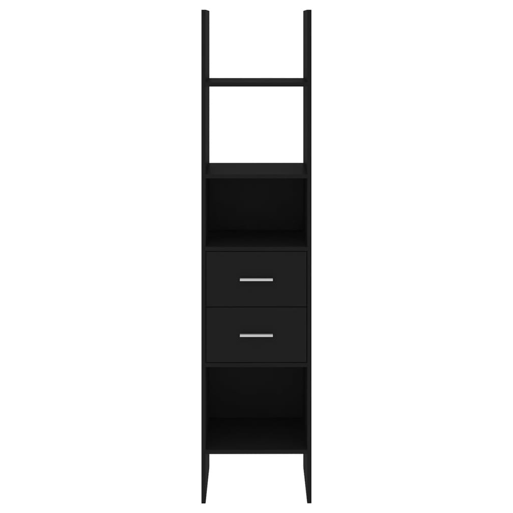 Bookcase black 40x35x180 cm made of wood