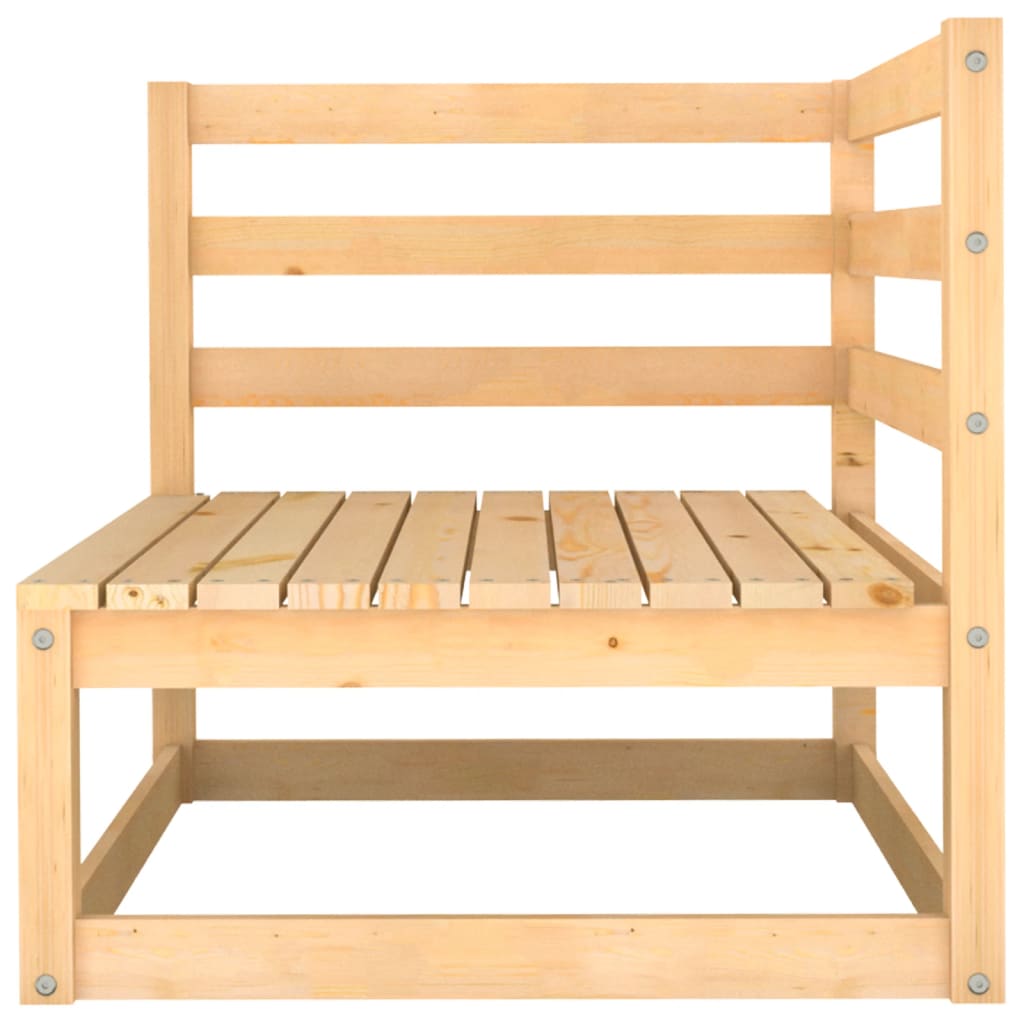 2-seater garden sofa with cushions in solid pine wood