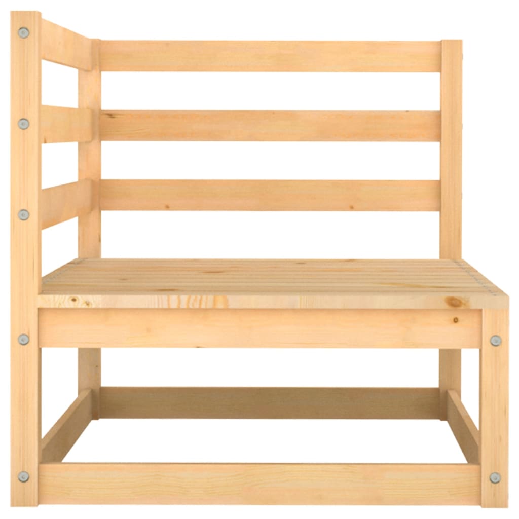 2-seater garden sofa with cushions in solid pine wood