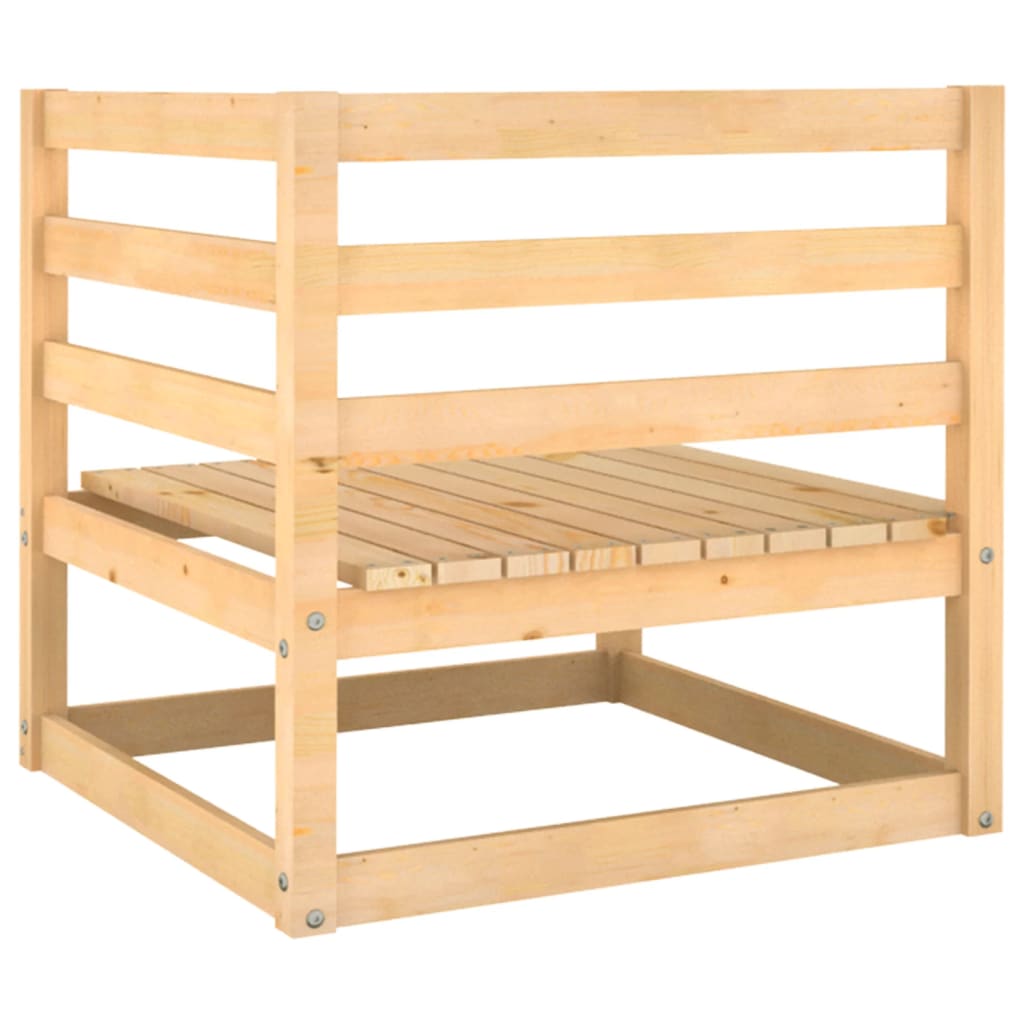 2-seater garden sofa with cushions in solid pine wood