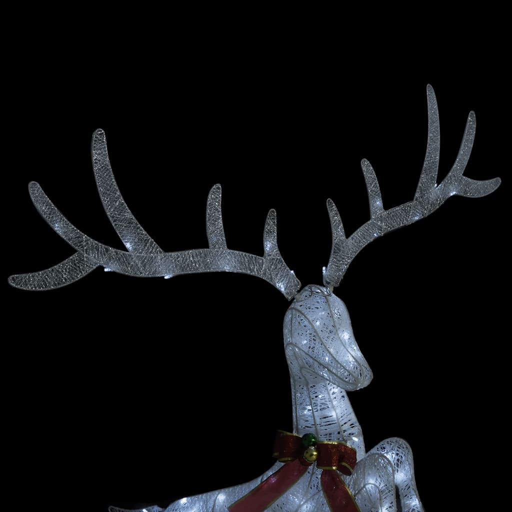 LED reindeer flying Christmas decoration 120 LEDs white cold white