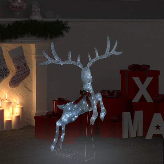 LED reindeer flying Christmas decoration 120 LEDs white cold white