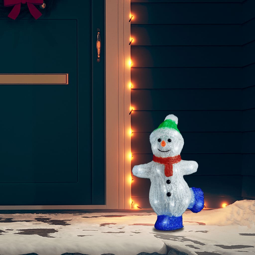 LED Christmas figure snowman acrylic indoor and outdoor 30 cm