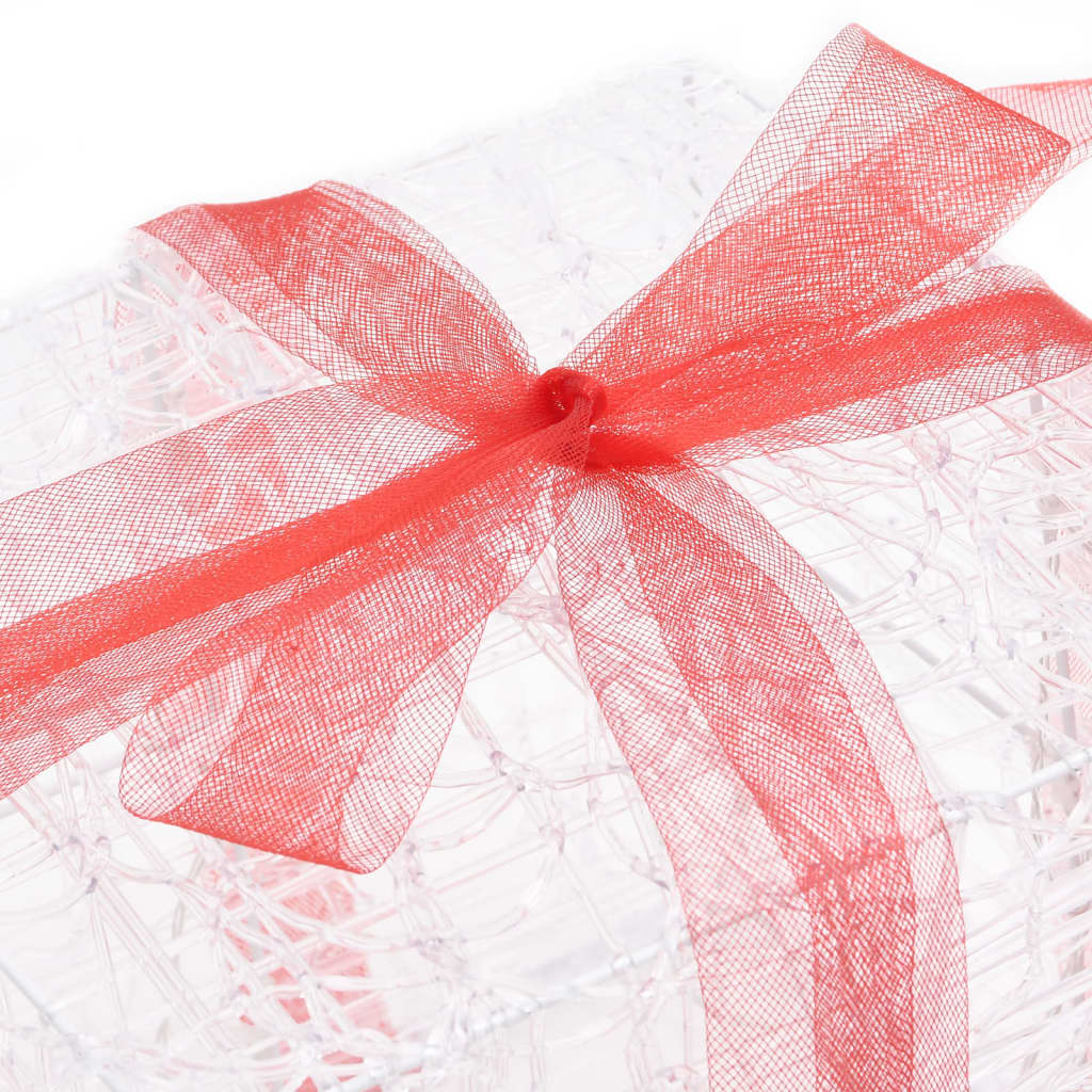 LED Gift Boxes 3 pcs Christmas Decoration Multicolor