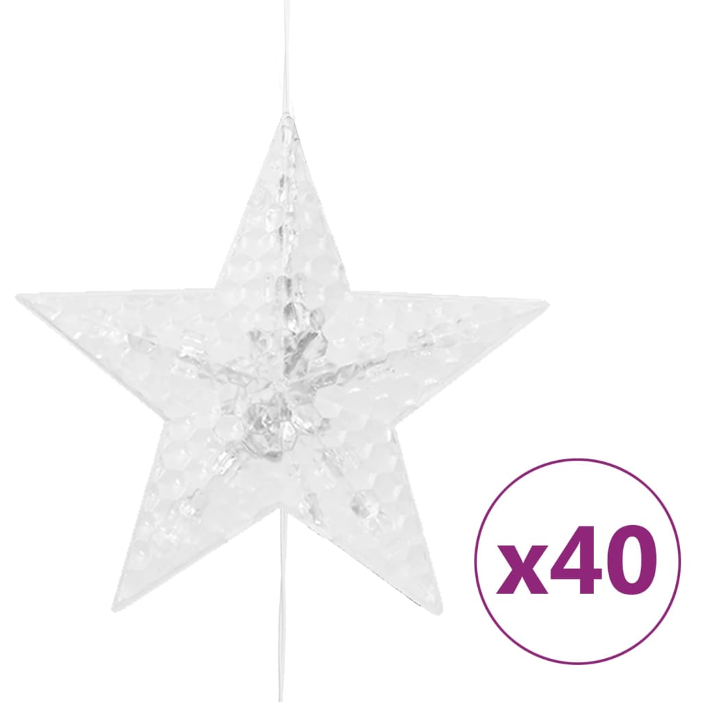 LED star curtain fairy lights 200 LED warm white 8 functions