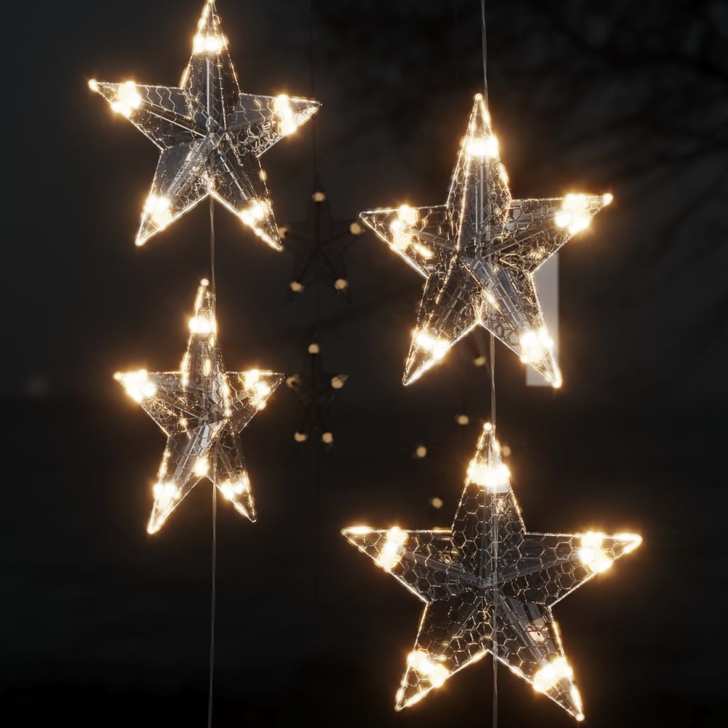 LED star curtain fairy lights 200 LED warm white 8 functions