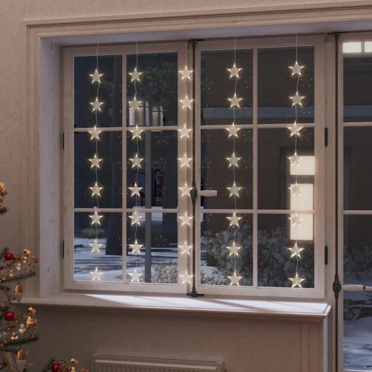 LED star curtain fairy lights 200 LED warm white 8 functions