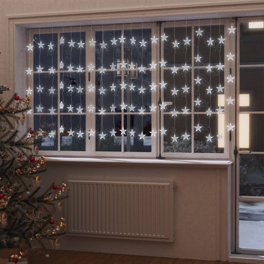 LED star curtain fairy lights 500 LED cold white 8 functions