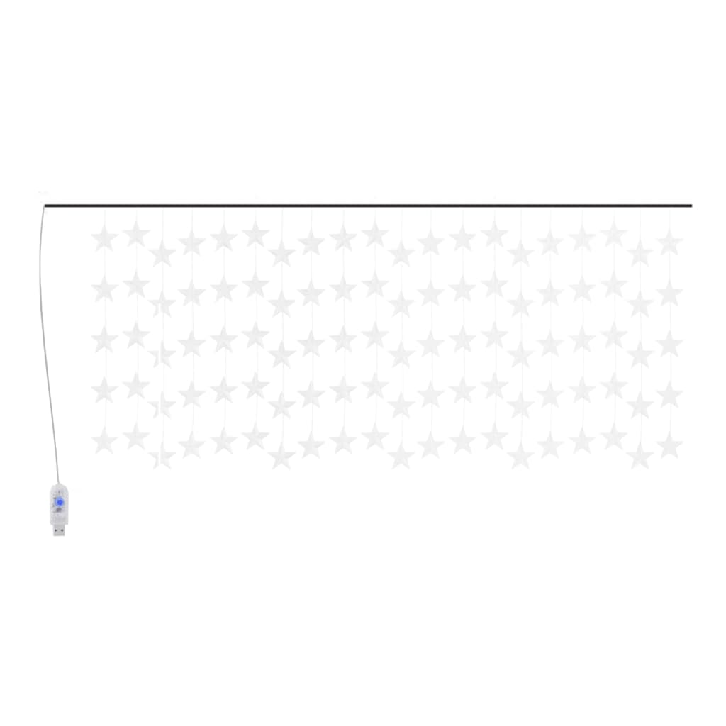 LED star curtain fairy lights 500 LED blue 8 functions