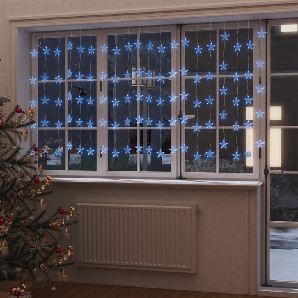 LED star curtain fairy lights 500 LED blue 8 functions