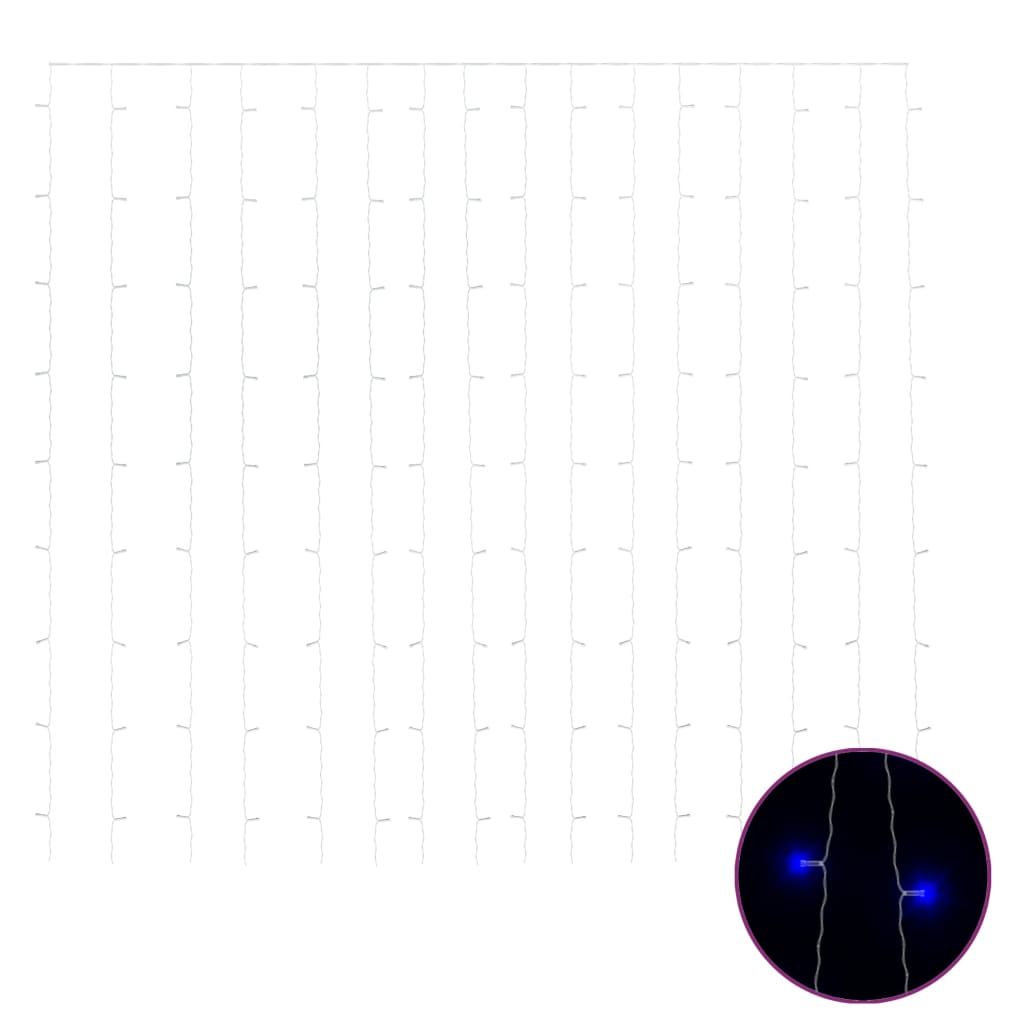 LED light curtain 3x3 m 300 LED blue 8 functions