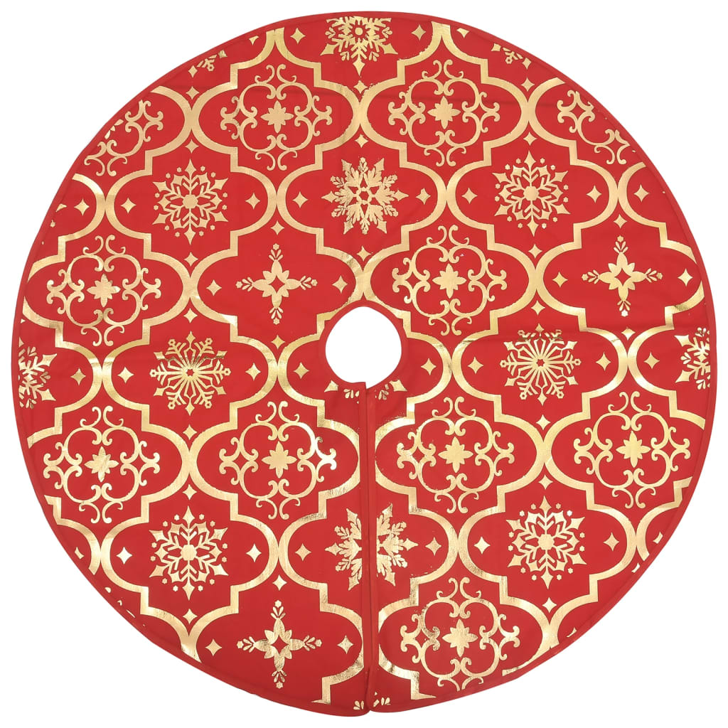 Luxury Christmas tree blanket with sock red 122 cm fabric