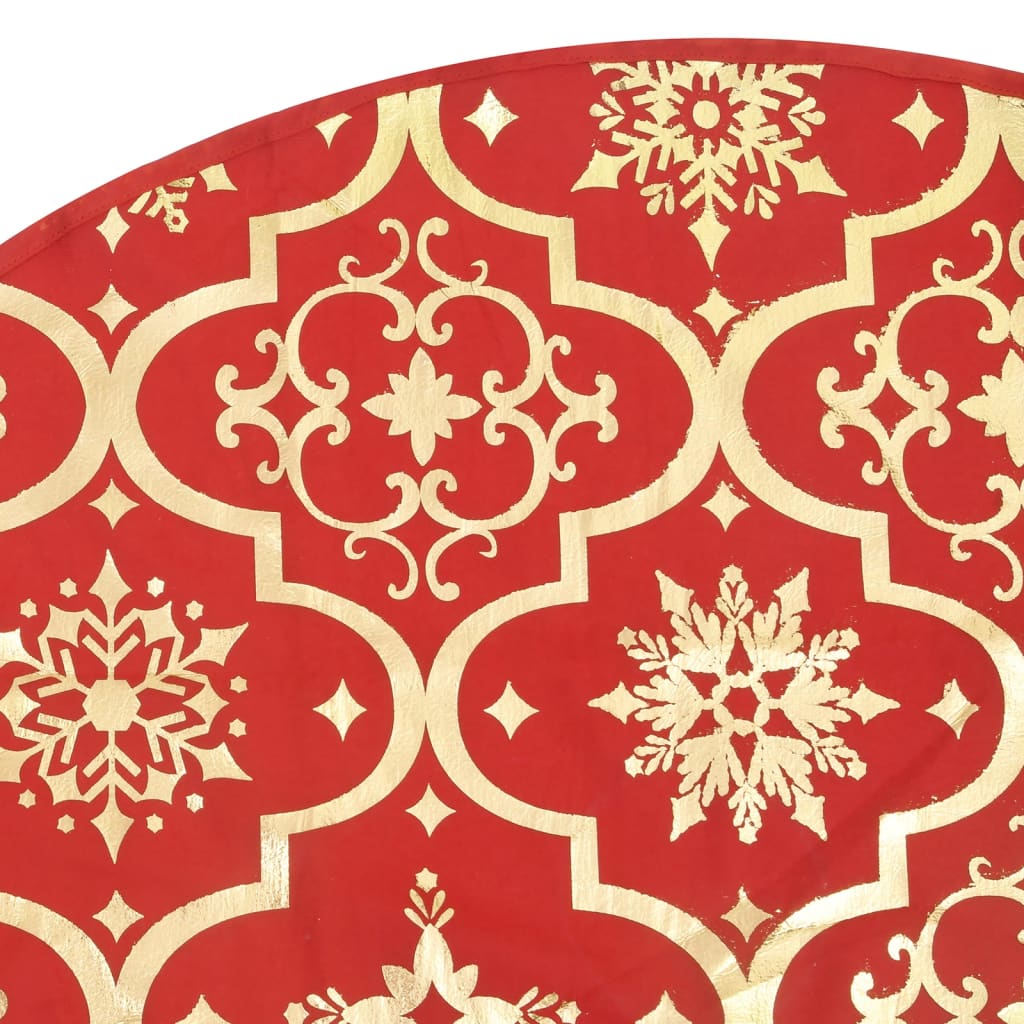 Luxury Christmas tree blanket with sock red 122 cm fabric