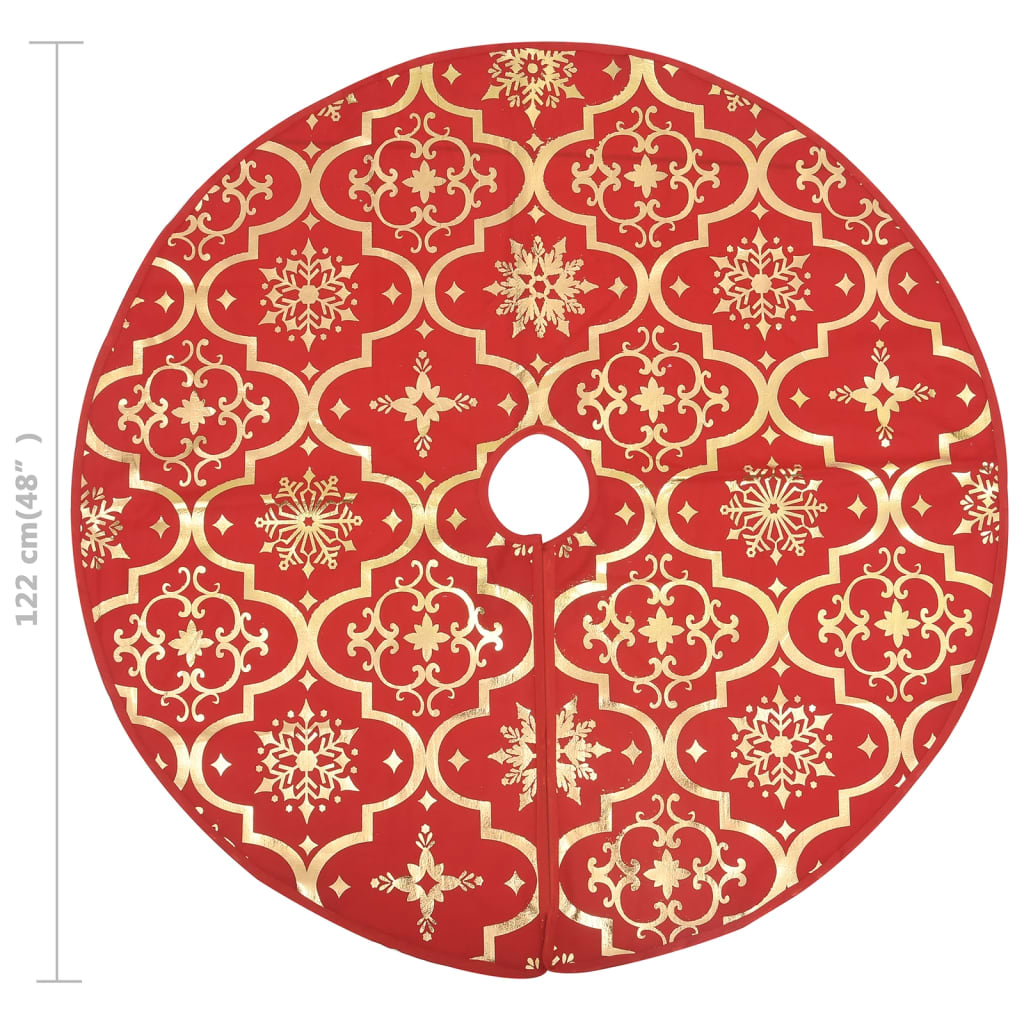 Luxury Christmas tree blanket with sock red 122 cm fabric