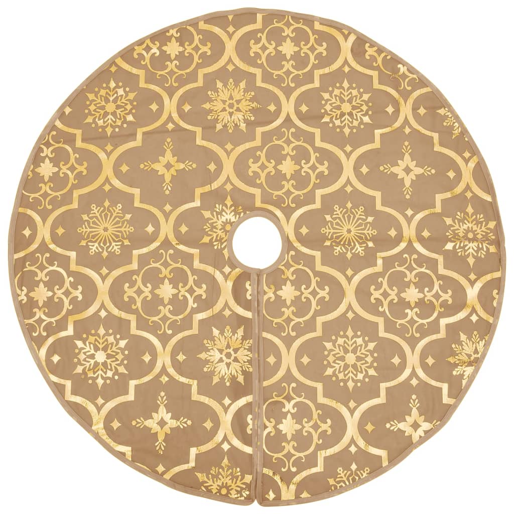 Luxury Christmas tree blanket with sock yellow 150 cm fabric