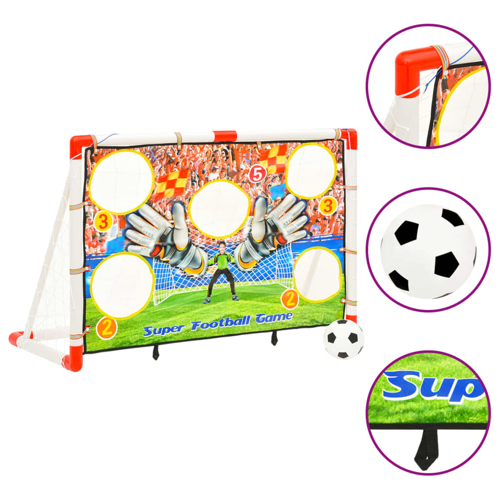 Football goal set with goal wall 120x51x77.5 cm