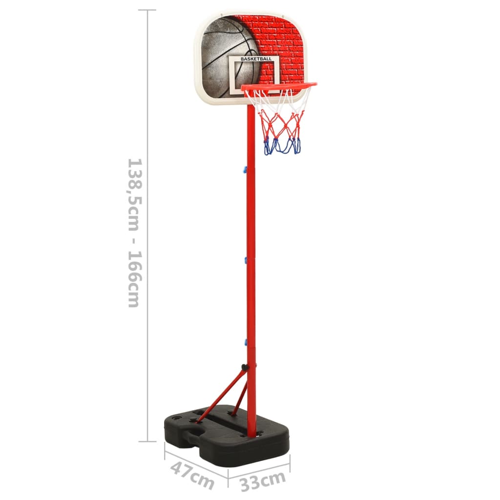 Portable Basketball Playset Adjustable 138.5-166cm