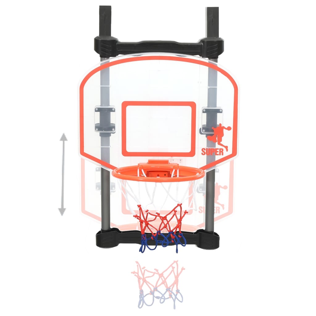 Children's basketball set for door adjustable