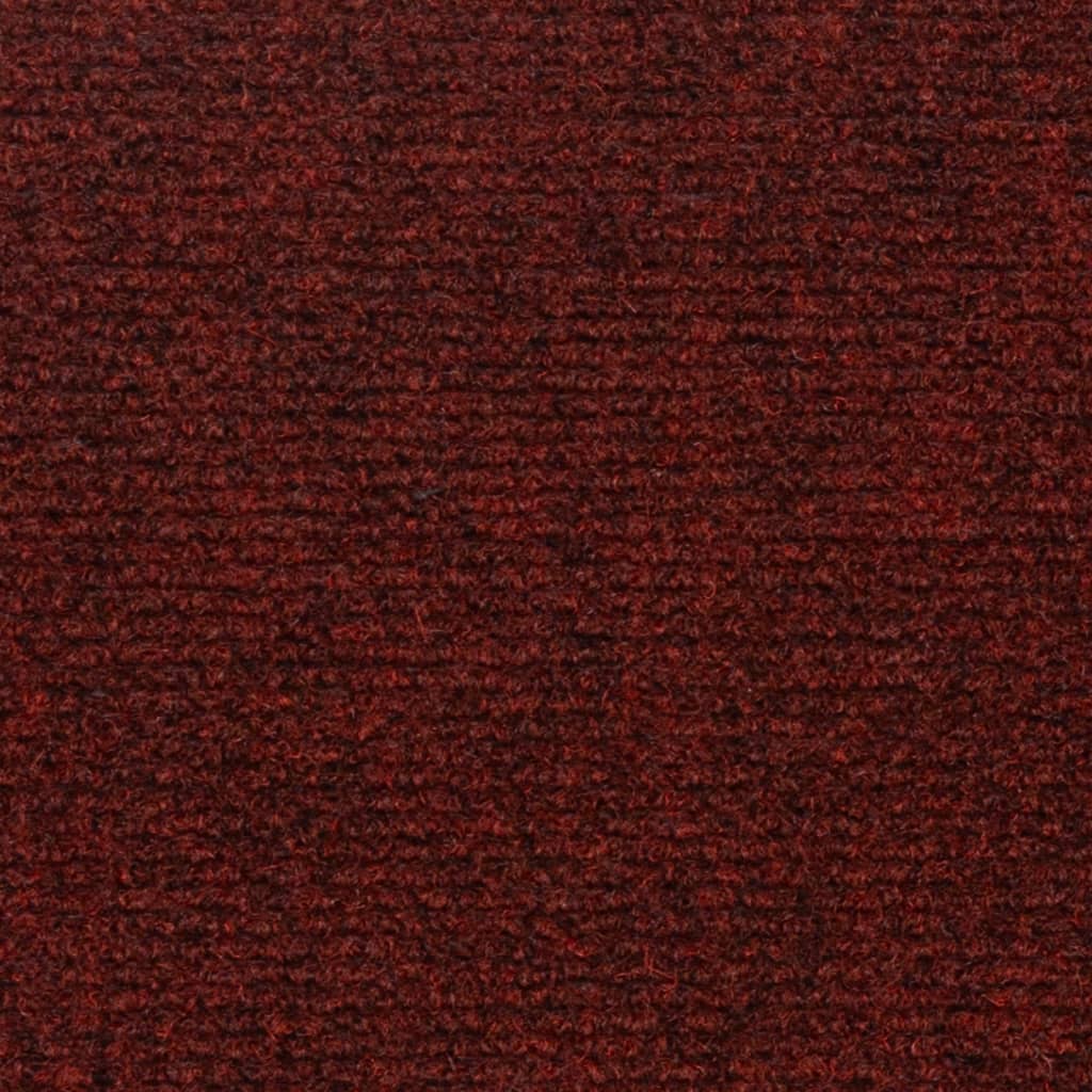 Self-adhesive stair mats 15 pieces. Rectangular 76x20 cm red