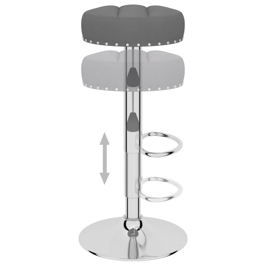 Bar stools 2 pcs. Dark gray fabric