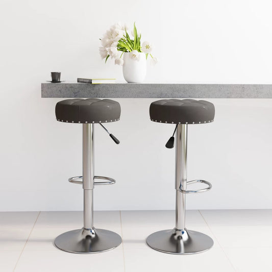 Tabourets de bar 2 pièces tissu noir