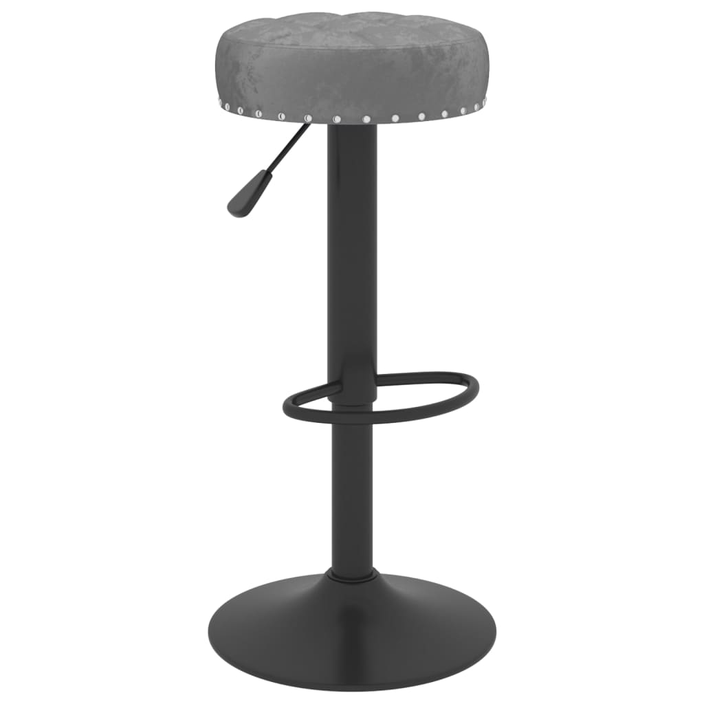 Bar stools 2 pcs. Dark gray velvet