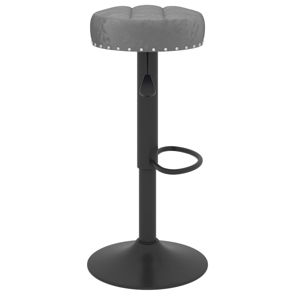 Bar stools 2 pcs. Dark gray velvet