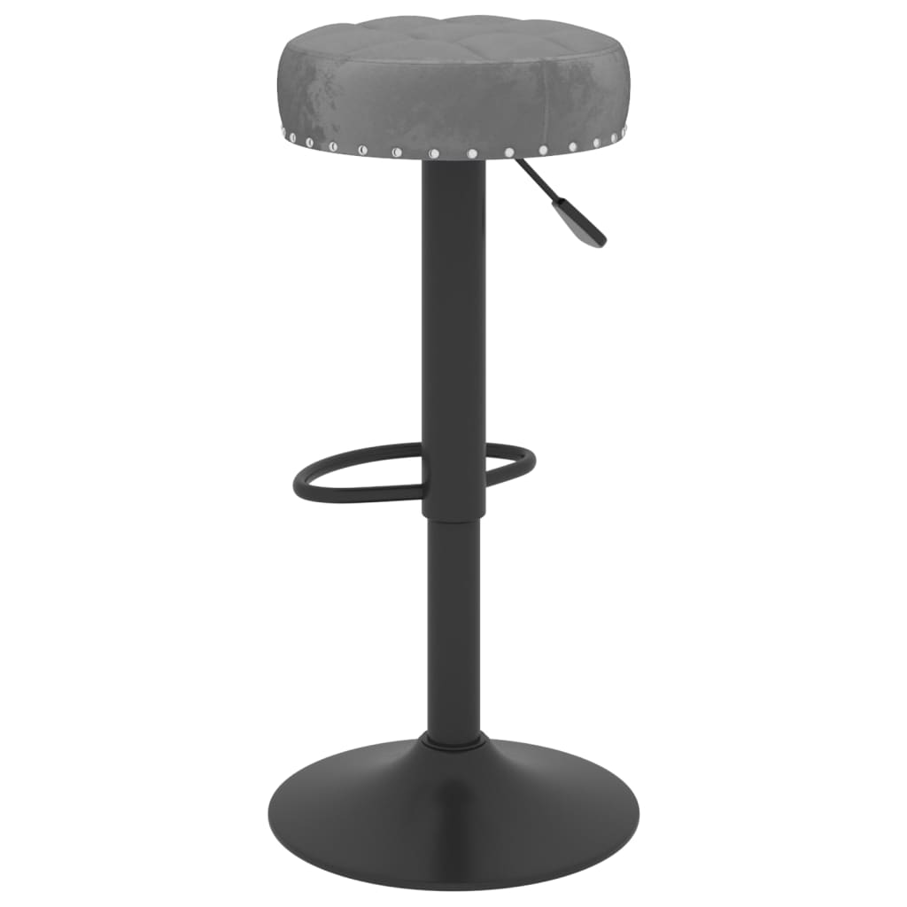 Bar stools 2 pcs. Dark gray velvet