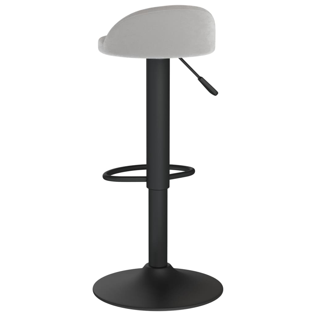 Bar stools 2 pcs. Light gray velvet