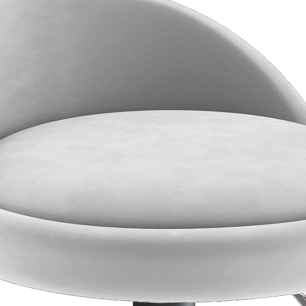 Bar stools 2 pcs. Light gray velvet