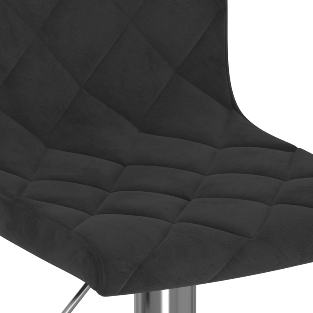 Tabourets de bar 2 pcs Velours noir