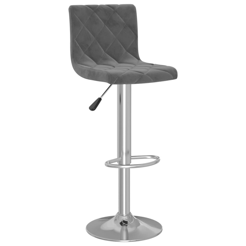 Bar stools 2 pcs. Dark gray velvet
