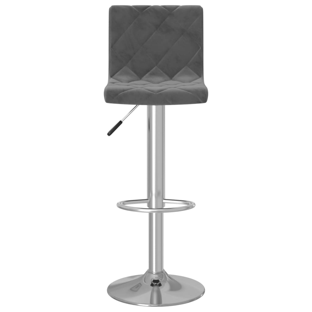 Bar stools 2 pcs. Dark gray velvet