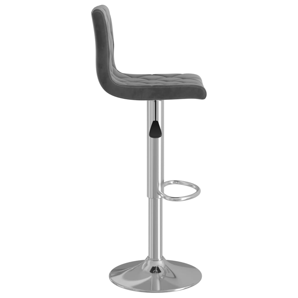 Bar stools 2 pcs. Dark gray velvet