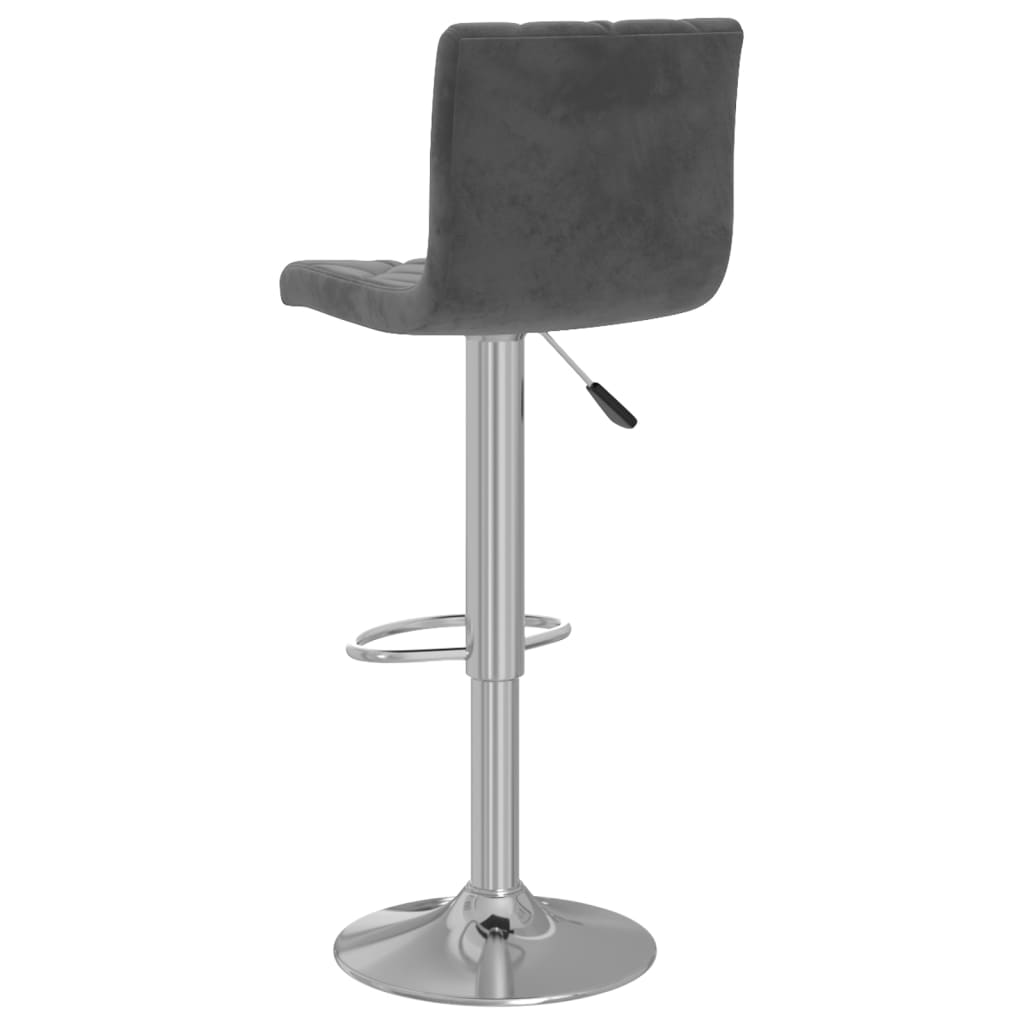 Bar stools 2 pcs. Dark gray velvet