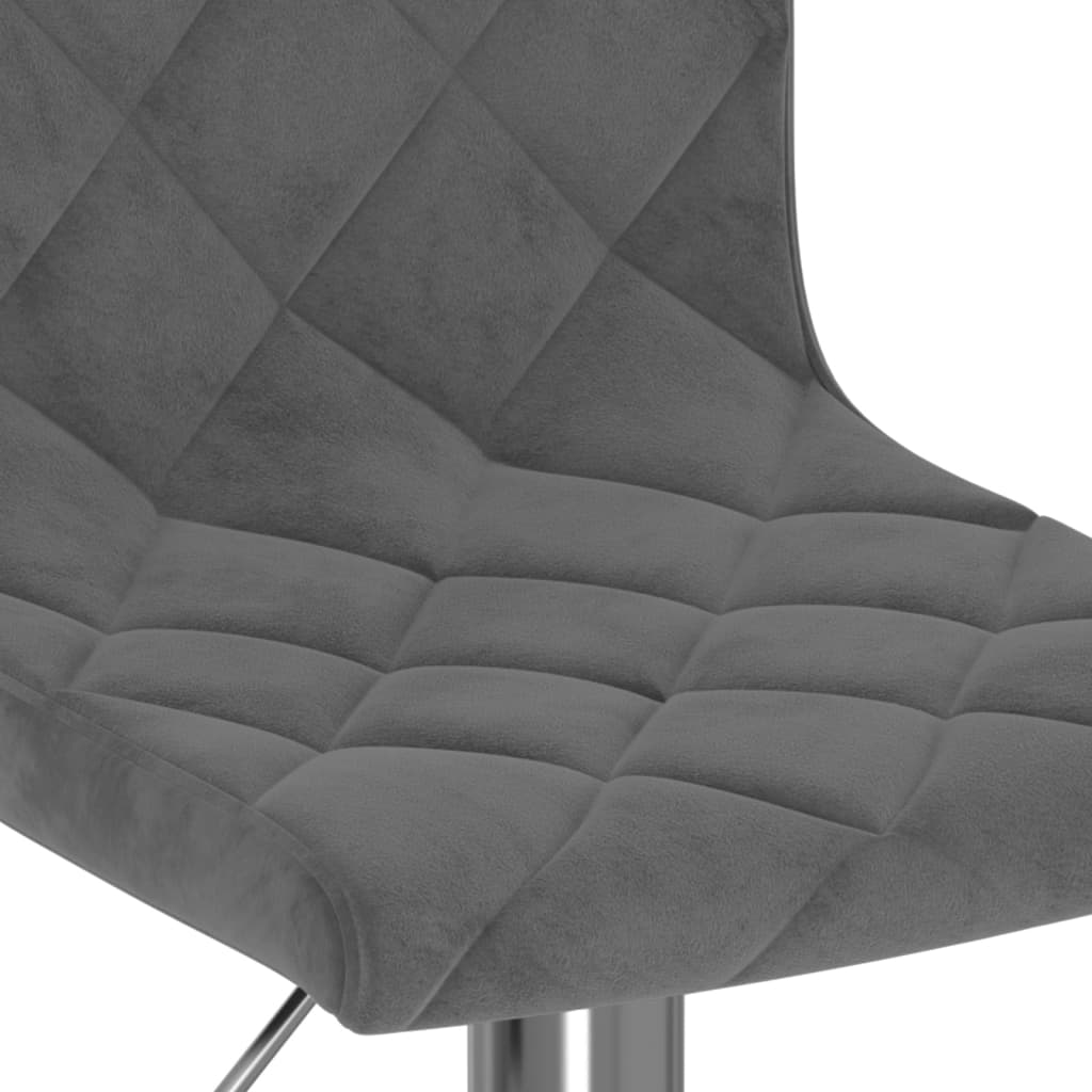 Bar stools 2 pcs. Dark gray velvet