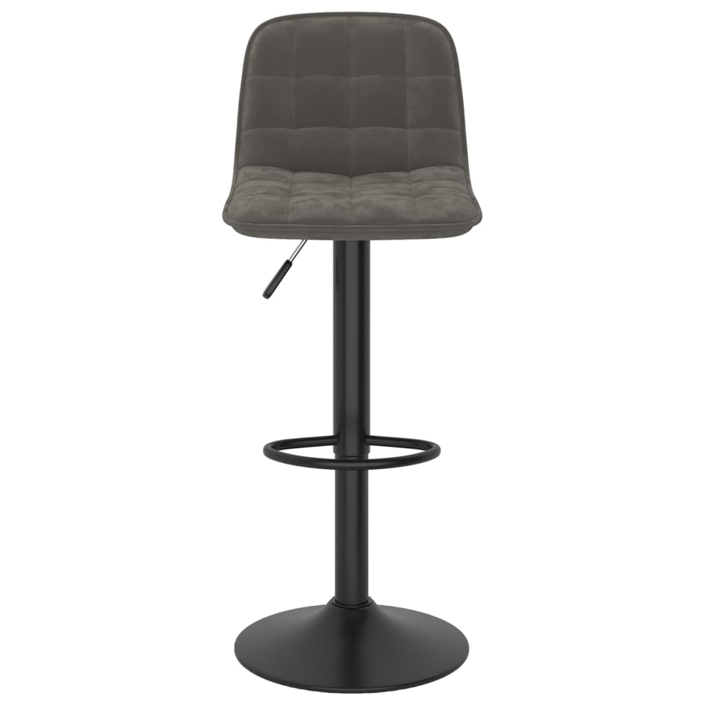 Bar stools 2 pcs. Dark gray velvet
