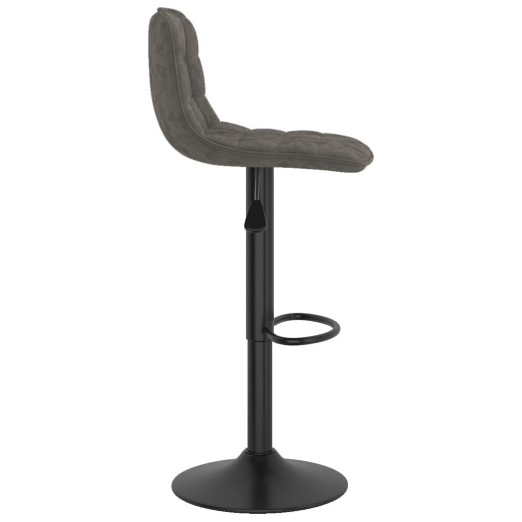 Bar stools 2 pcs. Dark gray velvet