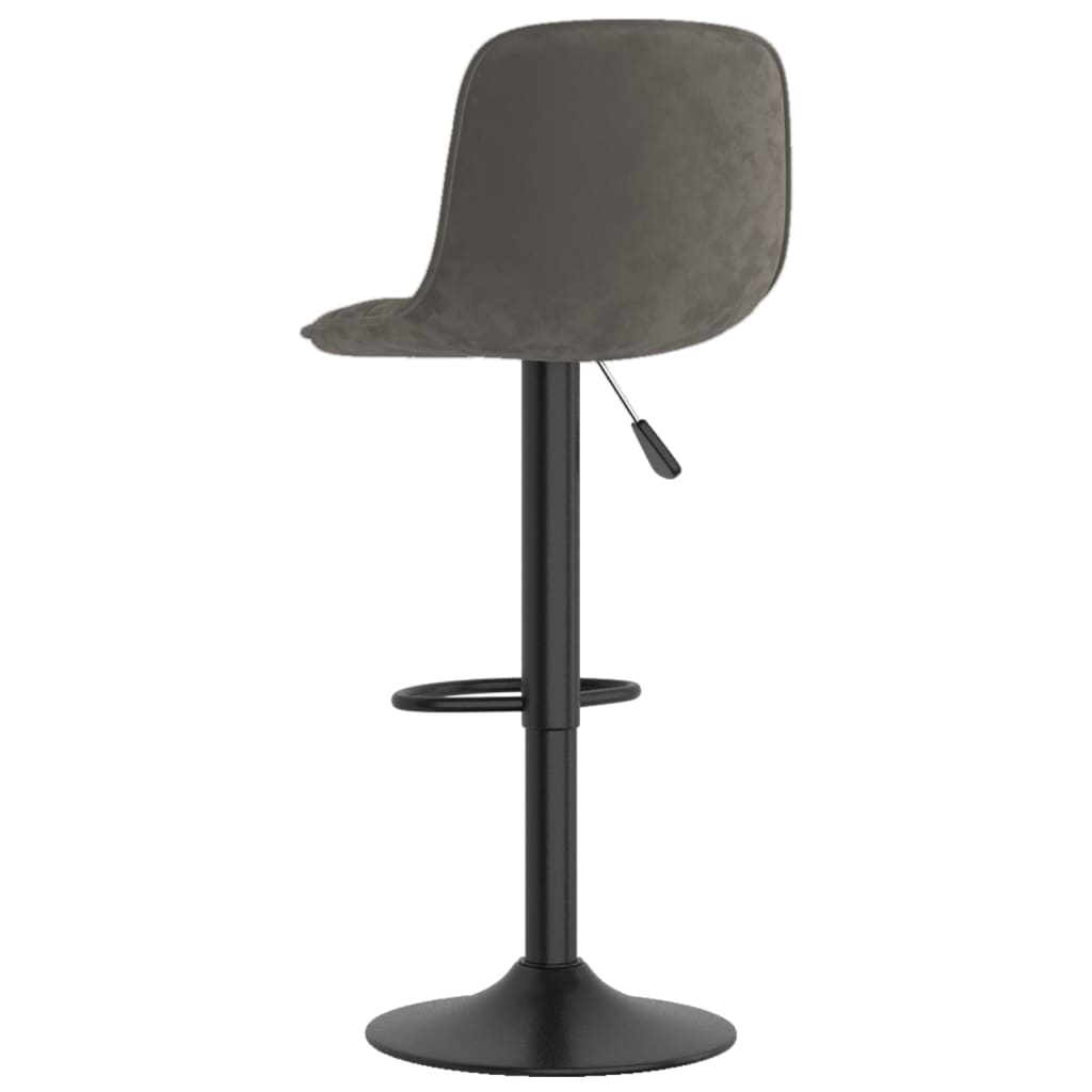 Bar stools 2 pcs. Dark gray velvet