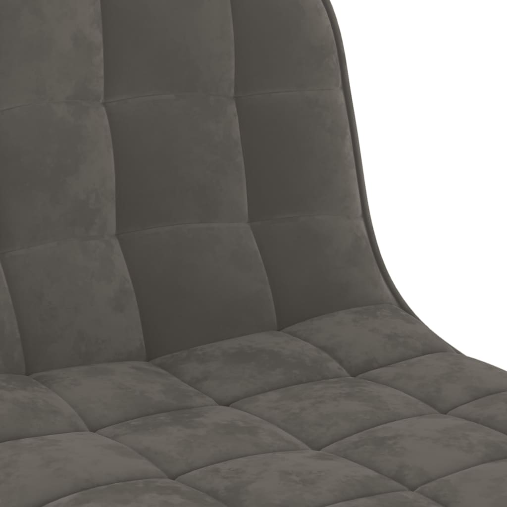 Bar stools 2 pcs. Dark gray velvet
