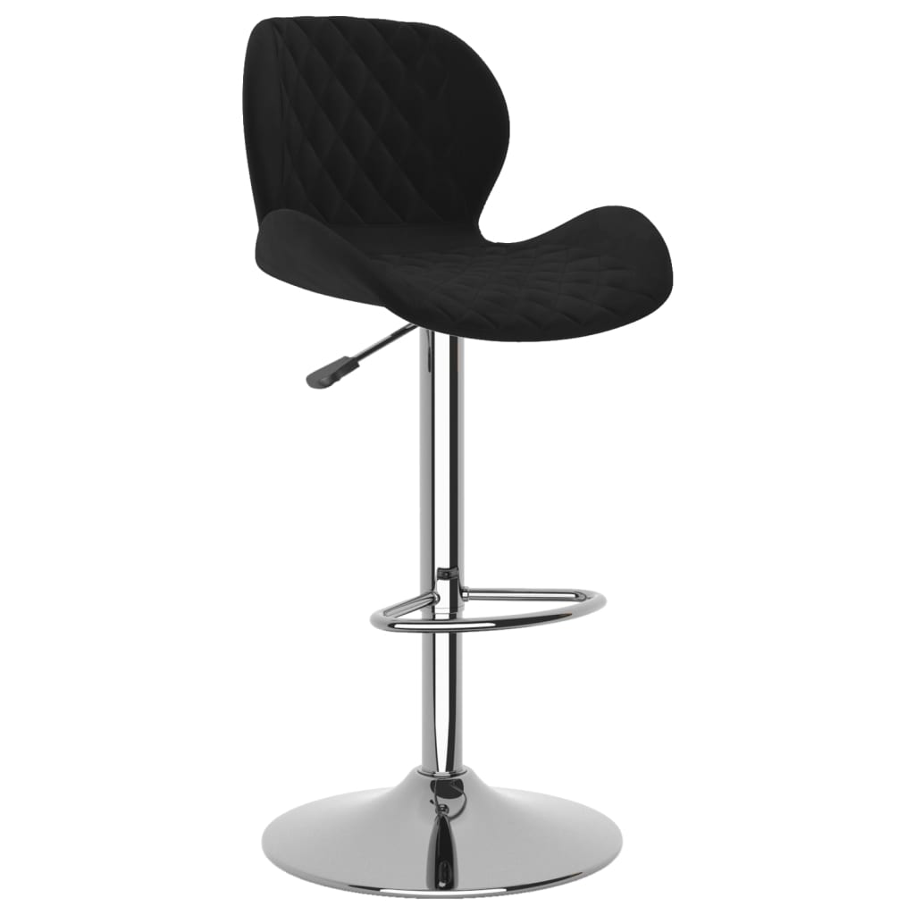 Tabourets de bar 2 pcs Velours noir