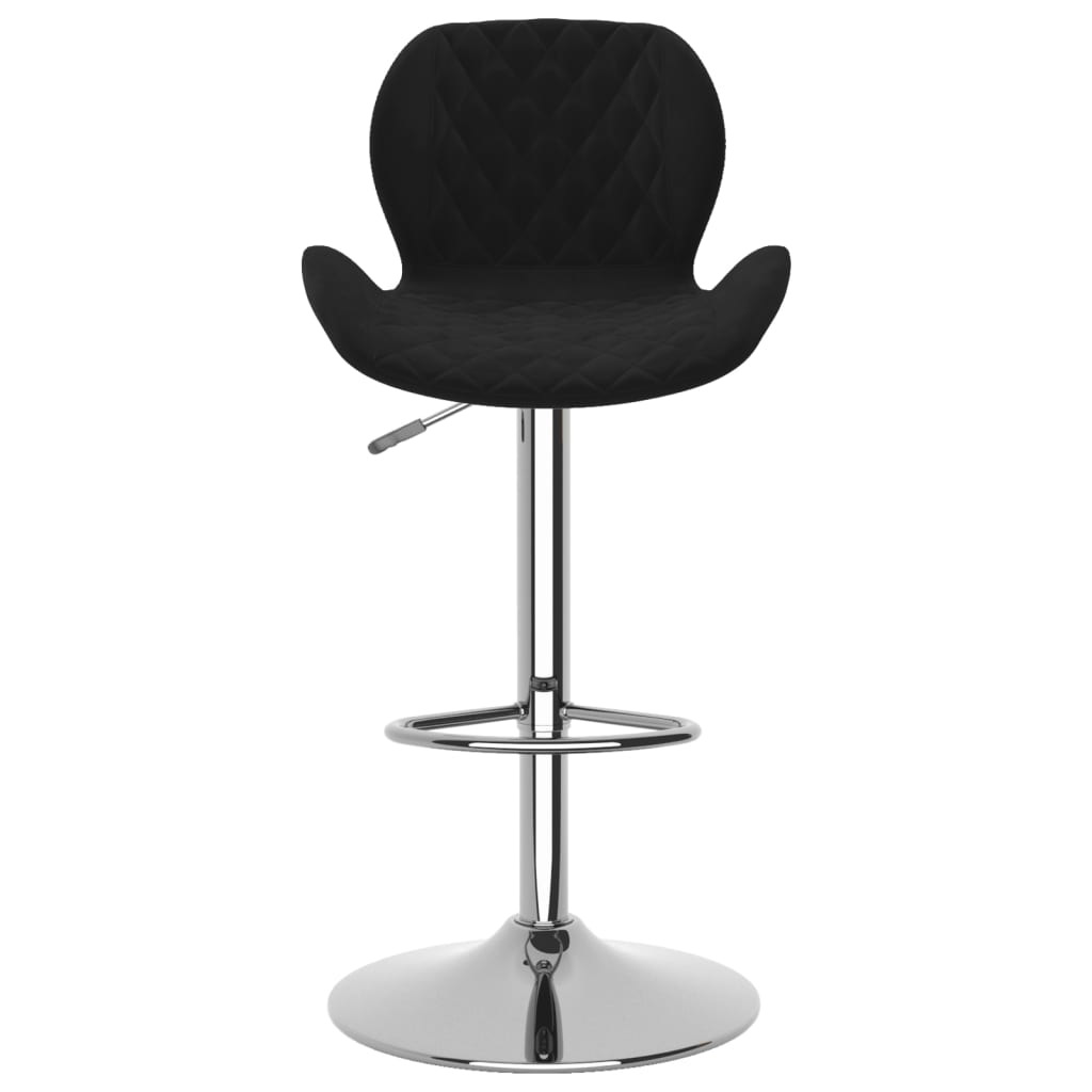 Tabourets de bar 2 pcs Velours noir