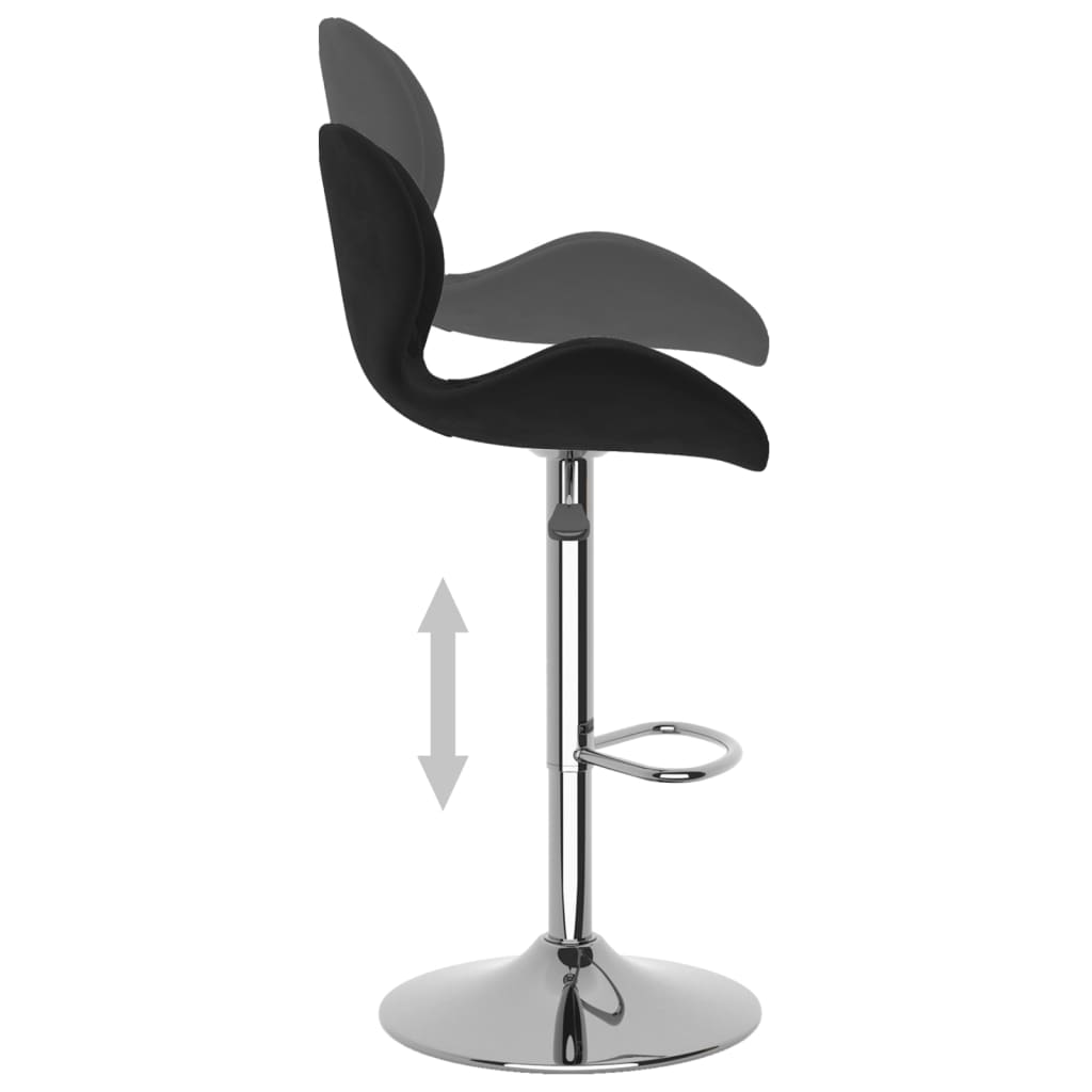 Tabourets de bar 2 pcs Velours noir