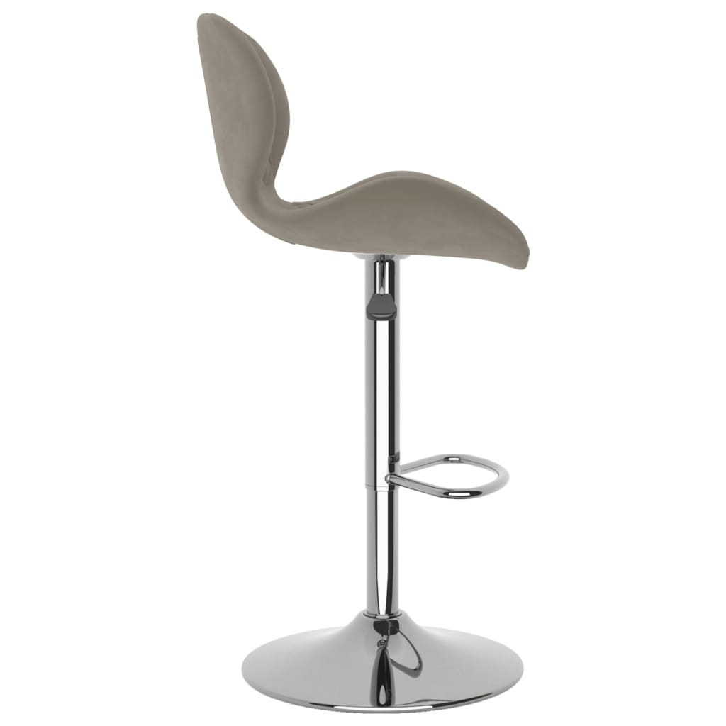 Bar stools 2 pcs. Light gray velvet