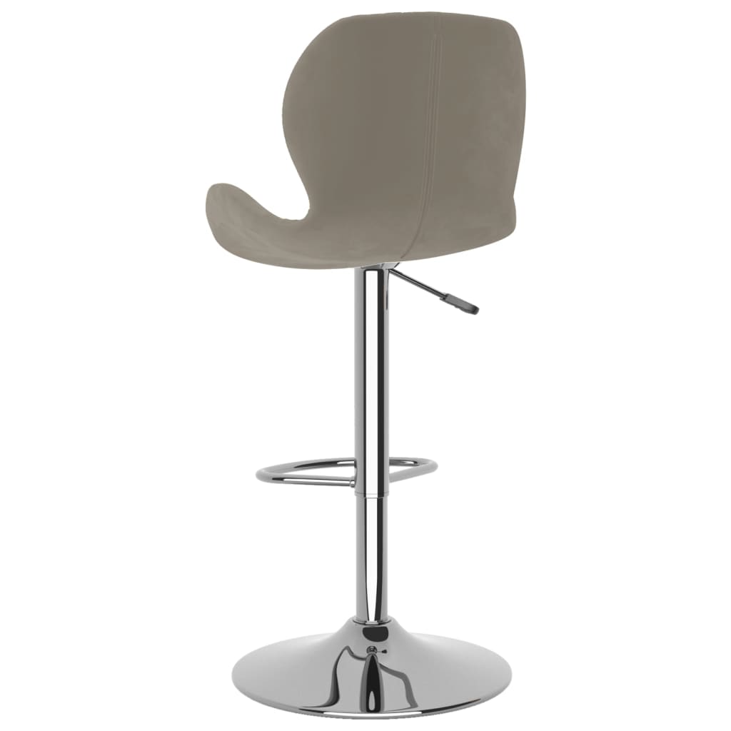 Bar stools 2 pcs. Light gray velvet