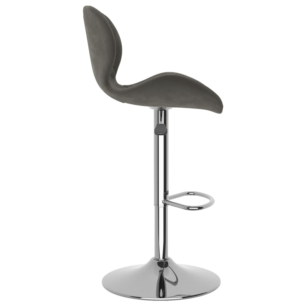 Bar stools 2 pcs. Dark gray velvet