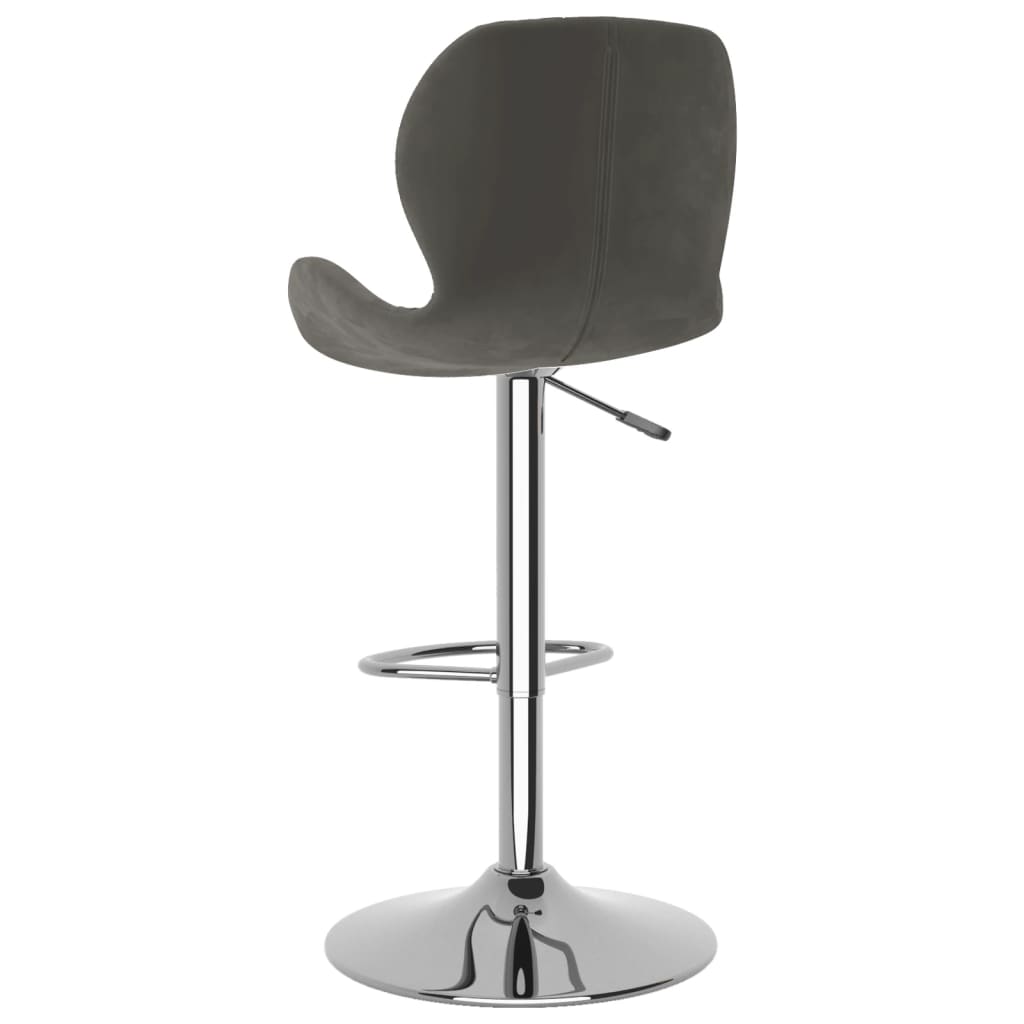 Bar stools 2 pcs. Dark gray velvet