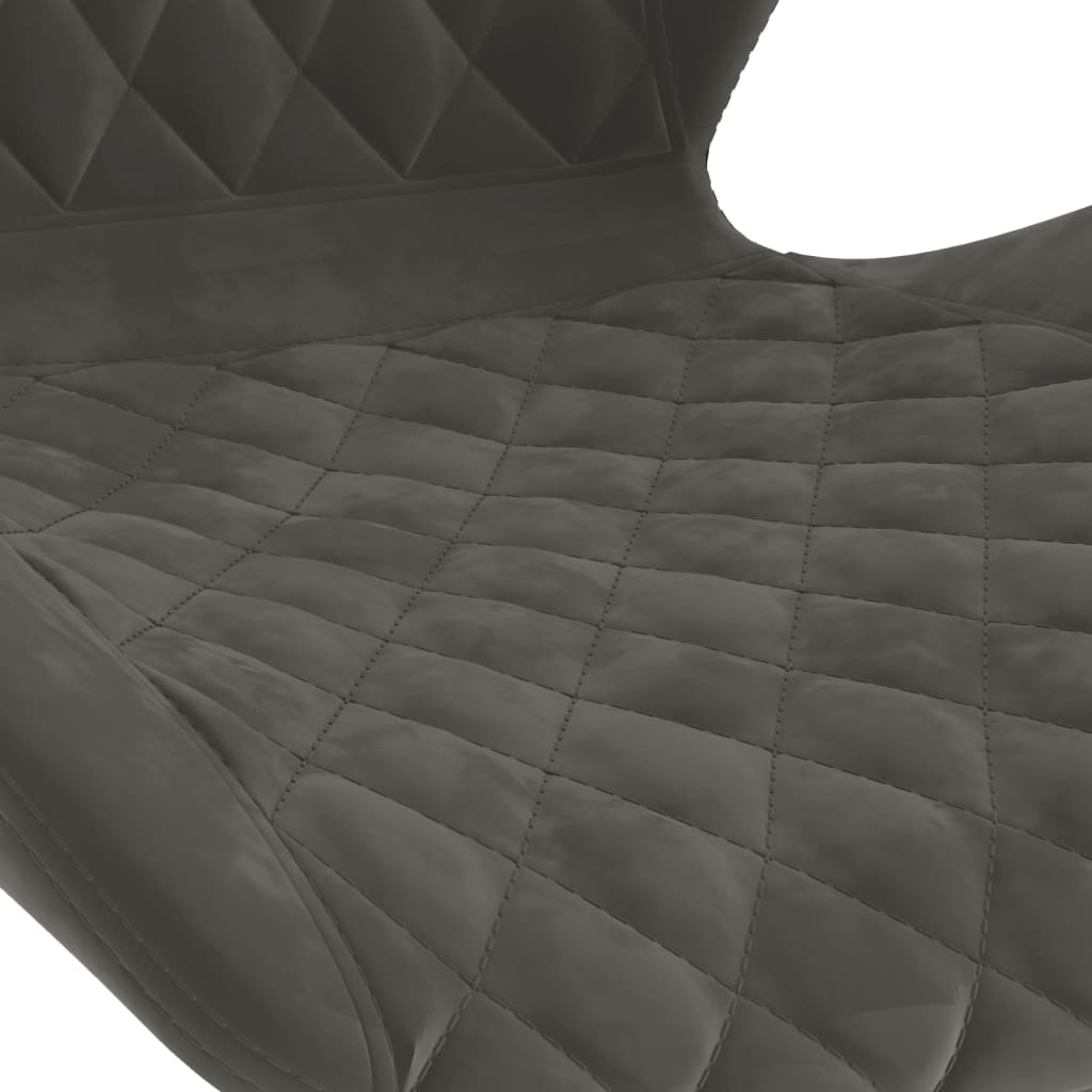 Bar stools 2 pcs. Dark gray velvet
