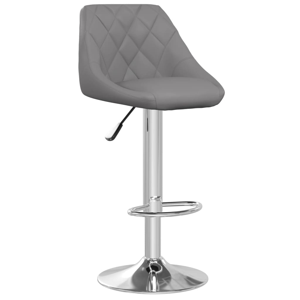 Bar stools 2 pcs. Gray faux leather