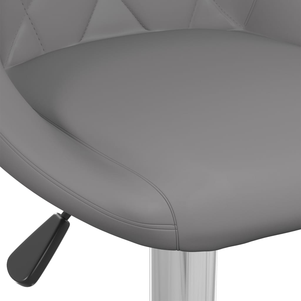 Bar stools 2 pcs. Gray faux leather